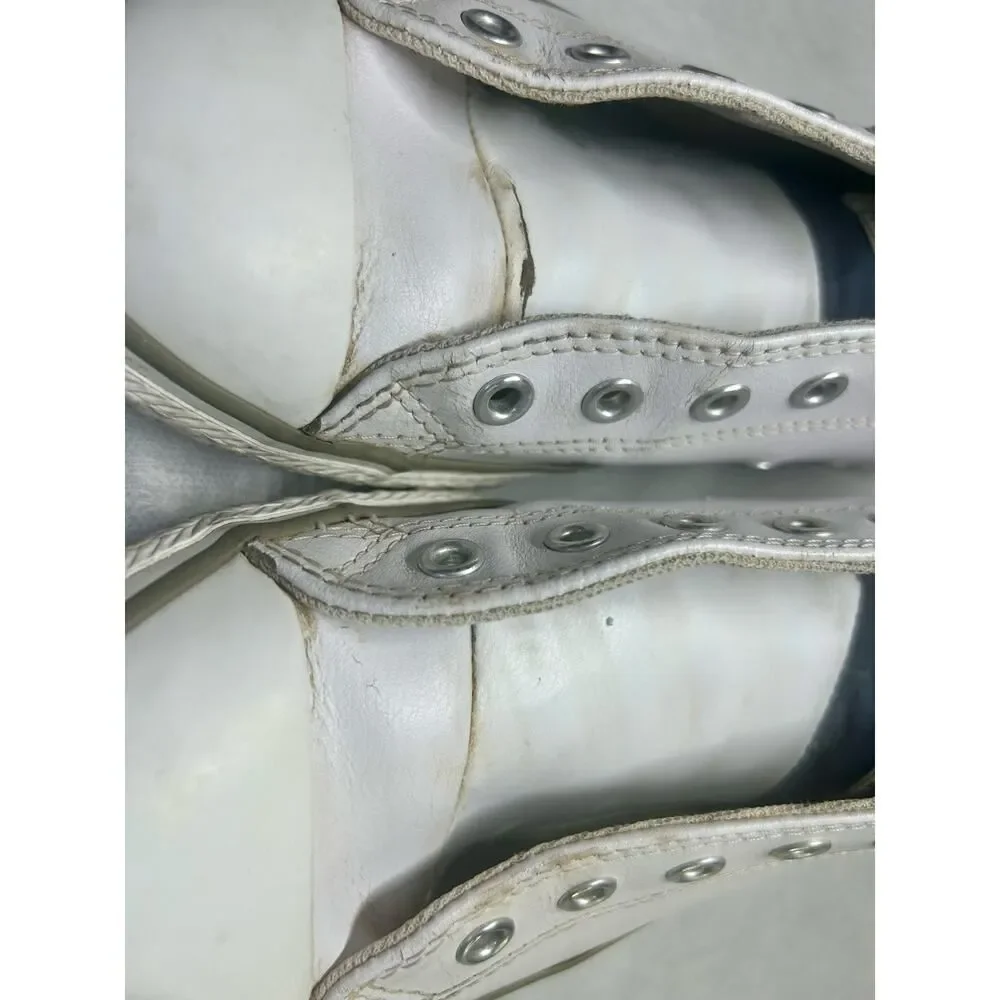 Converse All Star White Leather Low Top Junior Size 5